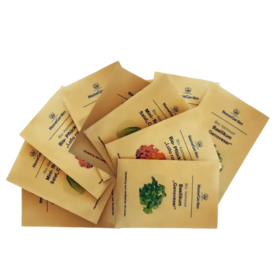 Verschiedene Samenpäckchen mit hochwertigen Samen