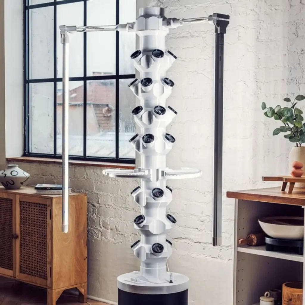 Leerer Pflanzenturm für Hydroponik Indoor Gardening - vertikales Anbausystem ohne Bepflanzung von homegarden.bio