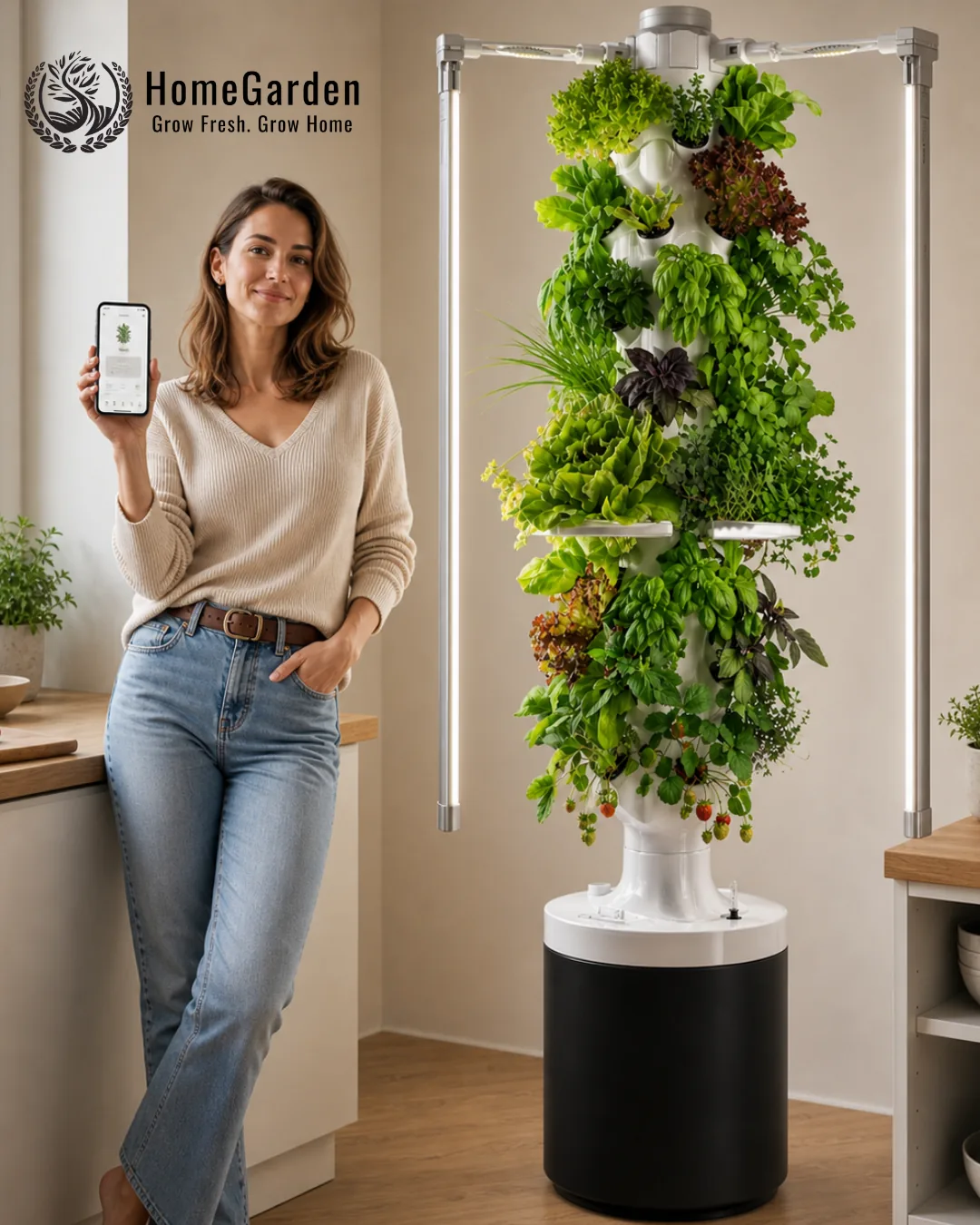 HomeGarden Pflanzenturm mit Flora