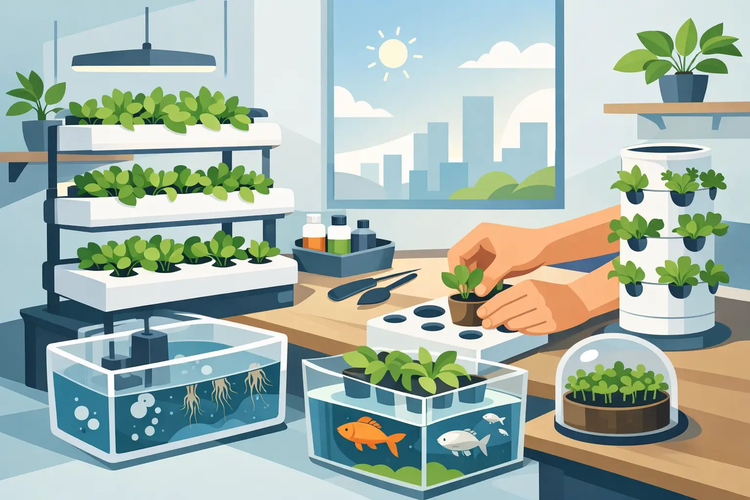 Indoor Garten ohne Erde richtig starten