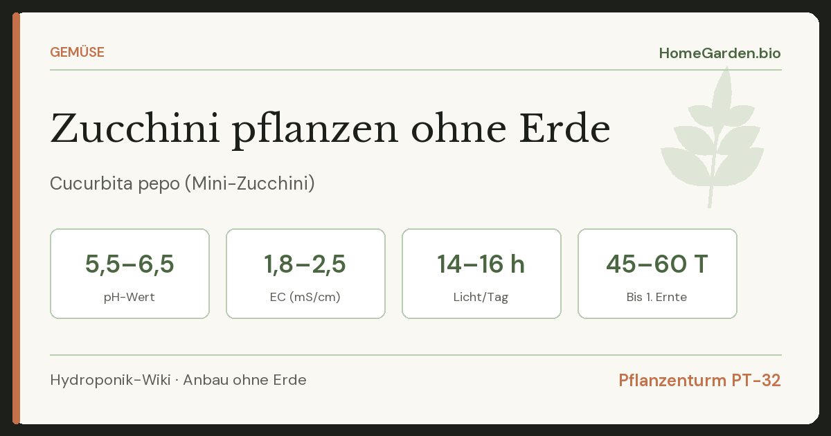 Zucchini pflanzen ohne Erde